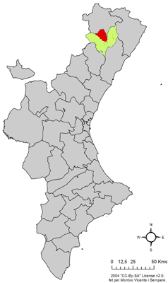Localització d'Ares del Maestrat respecte del País Valencià.png
