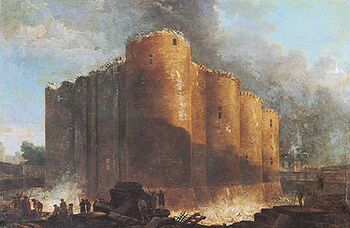 La prisión de la Bastilla en la que Vanbrugh permaneció encarcelado durante más de cuatro años