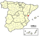 Localización de la ciudad de Castellón en España