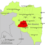 Localización de San Mateo respecto a la comarca del Bajo Maestrazgo