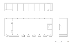 Planta y secciones de la capilla