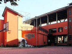 Urbipedia:Iglesia de San Gabriel Arcangel, Milán (1956-1959), junto con Pier Giacomo Castiglioni.