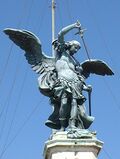 Arcángel Miguel en el Castel Sant'Angelo, Roma.