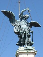 Urbipedia:Arcángel Miguel en el Castel Sant'Angelo, Roma.