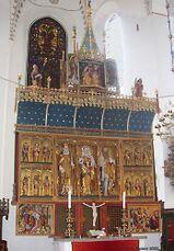 Urbipedia:Retablo de Bernt Notke, uno de los mayores tesoros medievales de Dinamarca.