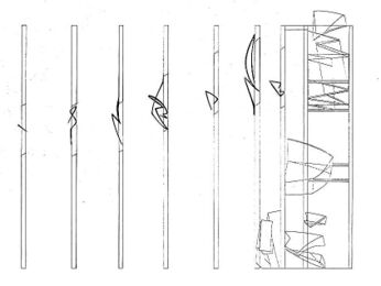 Urbipedia:Secciones por fachada posterior. Alzado lateral.