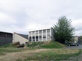 Comedor y salón de actos de la escuela Brunswick, Camberwell, Londres (1958-1962), junto con James Gowan.