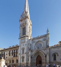 Urbipedia:Portada y Torre de la Basílica de Santiago, Bilbao (1881-1891)