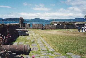 Vista del Castillo de San Sebastían de la Cruz en Corral.