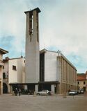 Urbipedia:Iglesia de San Juan Bautista, Firenzuola (1956-1966), junto con Edoardo Detti.