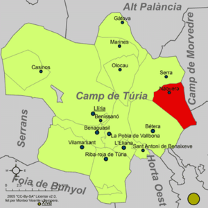 Localització de Nàquera respecte del Camp de Túria.png
